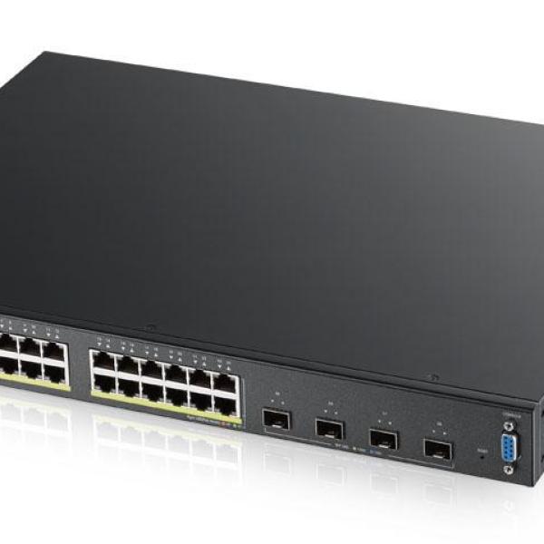 Switch XGS2210 - 28HP Gerido L2 Gigabit Ethernet 1000 Mbit/s (PoE) Preto - ZYXEL