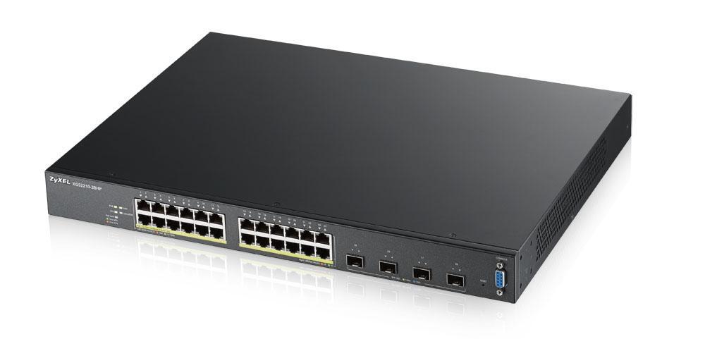 Switch XGS2210 - 28HP Gerido L2 Gigabit Ethernet 1000 Mbit/s (PoE) Preto - ZYXEL