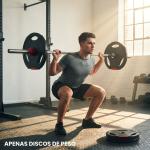 Conjunto de Discos de Pesos de 4 Peças 2x5 kg e 2x2,5 kg com Orifícios de 2,5 cm para Treino Fitness Preto