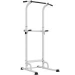 Barra de Elevações com Altura Ajustável 176,5 - 227 cm Resistente Máquina de Elevações Multifuncional Branco