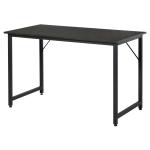 Secdretária Mesa de Computador com Pés Ajustáveis e Estrutura em Aço Secretária Estilo Moderno 120x60x73 cm Marrom Escuro e Preto
