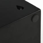 Suporte para Guarda - Chuvas com 4 Ganchos e Bandeja de Gotejamento Amovível Porta Guarda - Chuvas 15,5x15,5x41 cm Preto