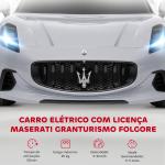 Carro Elétrico para Crianças Maserati Gran Turismo Folgore 12V Controlo Remoto Faróis Buzina e Música MP3 98x59x43 cm Cinza