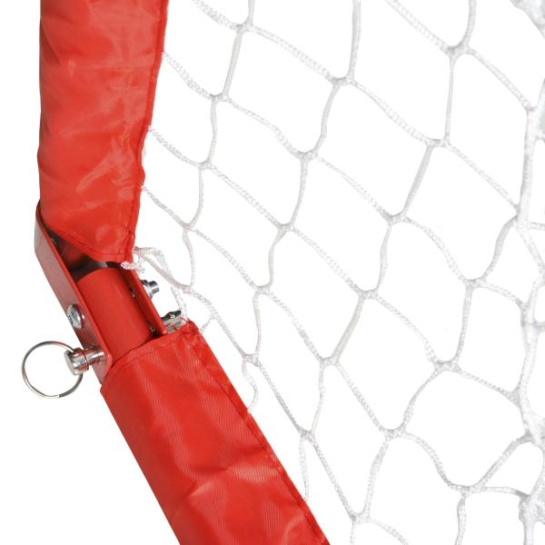 Conjunto de 2 balizas de futebol dobráveis ​​com rede Tetrolon 90x36x 60cm vermelho