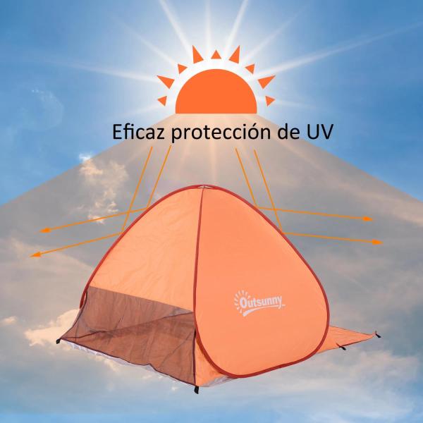 Tenda pop - up instantânea e portátil com janelas Tipo de refúgio para piquenique, praia e acampamento com proteção UV