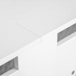 Cobertura para Radiador em MDF com Ripas e Prateleira Superior 151,5x19x82 cm Branco