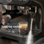 Máquina de Café Expresso 15 Bares 1600 W com Moinho de 15 Níveis e Vaporizador de Leite para Cappuccino e Latte Preta