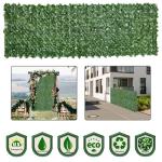 Vedação Artificial em Rolo 3m Vedação de Privacidade para Balcão Jardim Exterior Planta Decorativa de Parede PE Verde