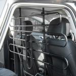 Grade de Segurança de Carro para Cães Ajustável em Largura e Altura 87 - 135x85x120cm Grade Separadora para Porta Malas de Carro Universal Metal Preto