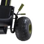 Kart a Pedais com Assento Ajustável Embreagem Travão de Mão para Crianças de 3 - 6 Anos 99x65x56 cm Verde e Preto
