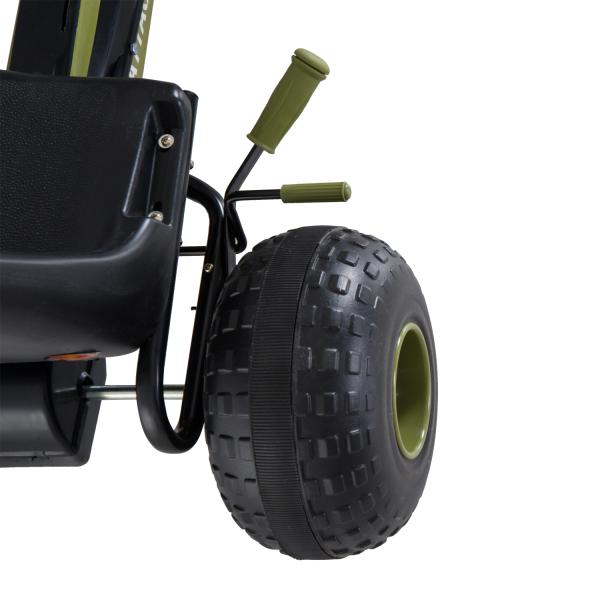 Kart a Pedais com Assento Ajustável Embreagem Travão de Mão para Crianças de 3 - 6 Anos 99x65x56 cm Verde e Preto