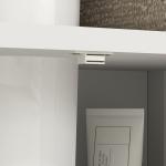 Móvel para Lavatório Pousar com Armário de 2 Portas Estante Aberto e Estante Ajustável Interior 60x30x60 cm Branco