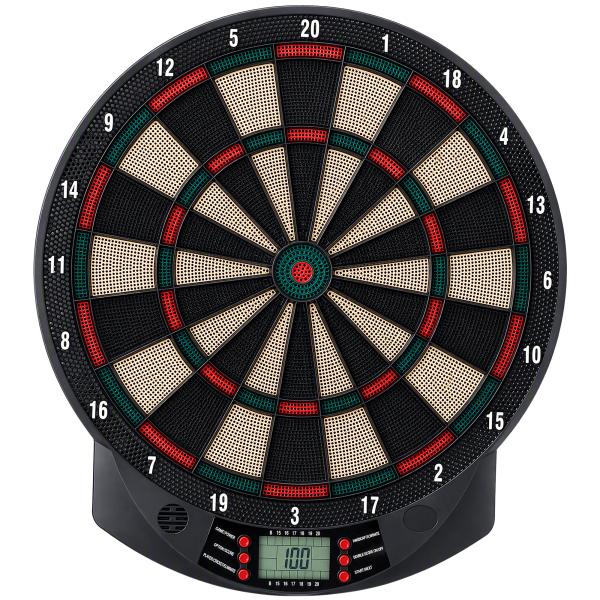 Alvo Eletrónico com 6 Dardos e 30 Pontas, Ecrã LCD, 26 Jogos e 185 Variações, para 8 Jogadores