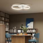 Candeeiro de Teto LED 40W Candeeiro Moderno com Iluminação LED 3000K/4000K/6500K 59x38x7,4 cm Branco