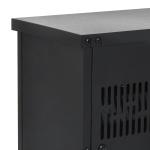 Lareira Elétrica Portátil com Termostato Ajustável 600W/1200W e Efeito de Chama Realista 34x17x25cm Preta