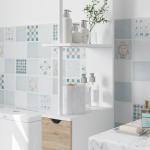 Coluna de Casa de Banho Moderna Auxiliar com 2 Prateleiras, 2 Gavetas e 1 Porta Antiviragem 15x33x136,8 cm Madeira Natural