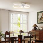 Candeeiro de Teto LED 40W Candeeiro Moderno com Iluminação LED 3000K/4000K/6500K 59x38x7,4 cm Branco