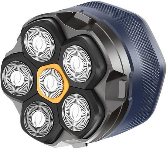 Máquina de Barbear Recarregável s/ Fios Rotativa de 6 Cabeças - XO
