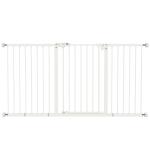 Barreira de Segurança Extensível para Portas e Escadas com Fechamento Automático e Sistema de Duplo Bloqueio 74 - 147,5x76,2 cm Branco