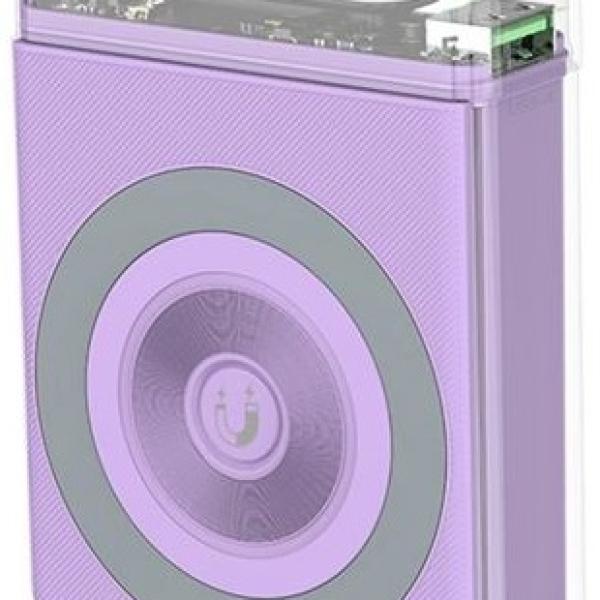 Mini PowerBank Magnética PR226 LED 10000mAh (Violeta) - XO