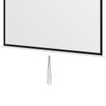 Tela de Projeção Manual de 99 Polegadas Tela de Projeção Portátil Formato 1:1 para Interior e Exterior 178x178 cm Branco