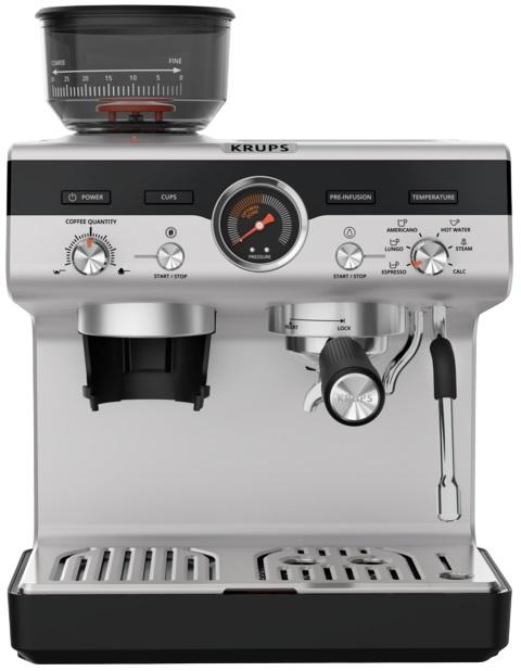 Máquina de Café Precision XP801T10 Manual c/ Moinho 3L 1380W (Preto/Inox) - KRUPS