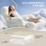 Poltrona Relax Reclinável Manual Estofada em Veludo com Apoio para Pés 73x86x100 cm Creme