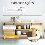 Ferragens Portas de Correr 200 cm Kit para Porta de Correr Dupla Largura 50 cm Aço Carbono Preto
