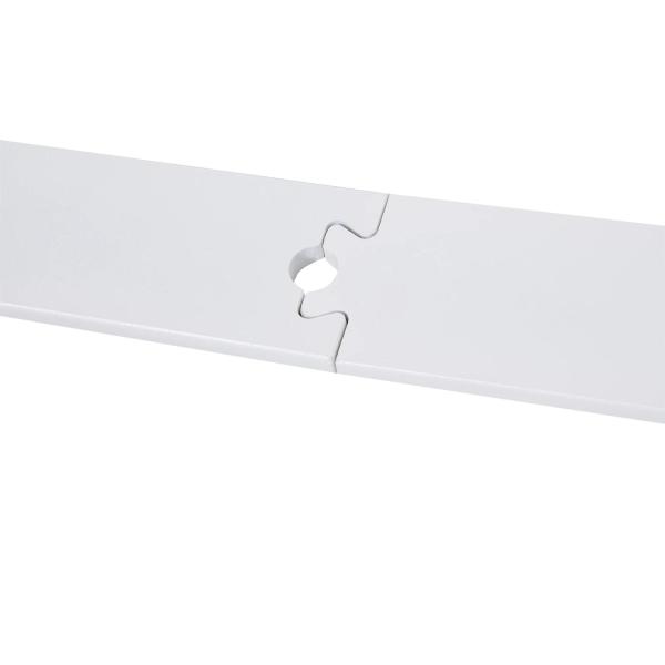 Ferragens para Porta Corredeira Kit de Acessórios para Porta Corredeira de Madeira com Guia de Chão Trilho de Aço de Carbono Branco