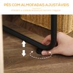 Suporte para Cabides com 4 Prateleiras de Armazenamento e Barra de Pendurar Estilo Industrial 101x39x160cm Marrom e Preto