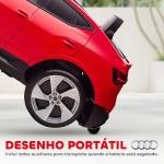 Carro Elétrico Audi E - Tron 12V para Crianças acima de 3 Anos com Controle Remoto Faróis Buzina Música MP3 TF USB e Abertura da Porta 3 - 8km/h 108x60x47cm Vermelho