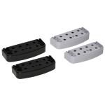 Step para Exercício Aeróbico Plataforma Step com Altura Ajustável em 3 Níveis com Carga Máxima 150kg para Exercício em Academia Casa 80x31x10 - 20cm Preto e Branco