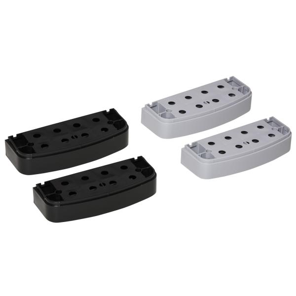 Step para Exercício Aeróbico Plataforma Step com Altura Ajustável em 3 Níveis com Carga Máxima 150kg para Exercício em Academia Casa 80x31x10 - 20cm Preto e Branco