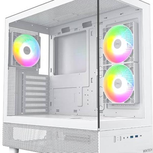 Caixa ATX XR RGB Vidro Temperado (Branco) - MONTECH