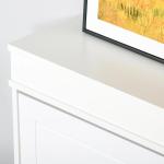 Móvel Sapateira de 4 Portas Estreita com Prateleiras Ajustáveis e Removíveis Capacidade de 16 Pares para Corredor Entrada 98x24x83cm Branco