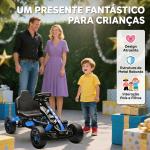 Kart a Pedais para Crianças com Embraiagem Automática Travão e Rodas Antiderrapantes em EVA 100x59x60,5 cm Azul