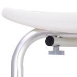 Cadeira para Duche Antiderrapante com Altura Ajustável em 8 Níveis Cadeira de Banho 50,6x43x71 - 88 cm Branco