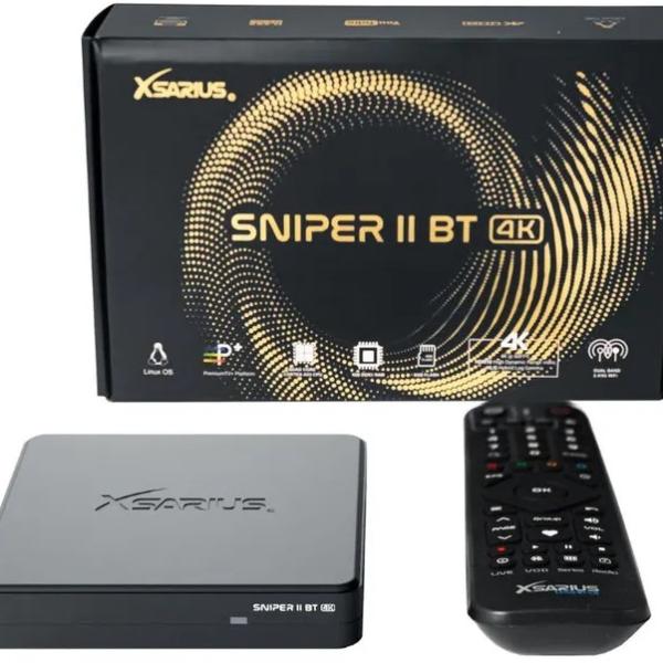 Receptor OTT IPTV Linux OTT 4K Ultra HD PremiumTV - XSARIUS Sniper 2 Bluetooth 4K