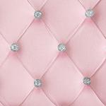 Cadeira de Escritório Estofada em Veludo Cadeira Giratória com Altura Ajustável e Decorações de Cristal 59,5x60,5x103 cm Rosa