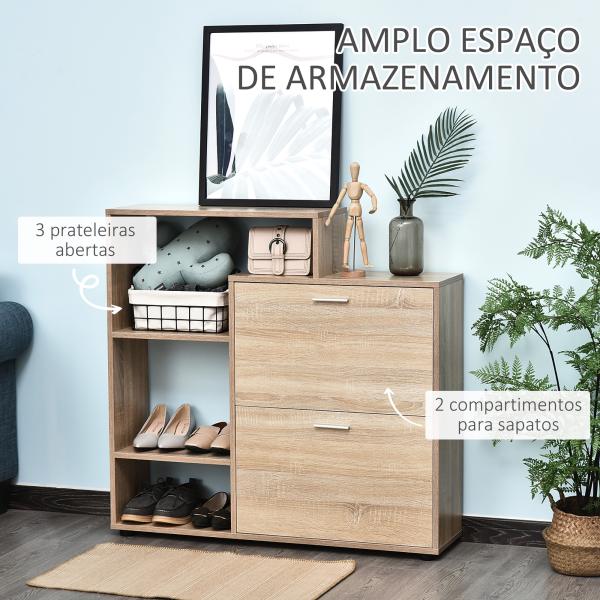 Sapateira de Madeira com Prateleiras de Armazenamento Sapateira para até 20 pares de Sapatos 101,5x25,5x98 cm Madeira