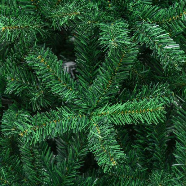 Árvore de Natal 180 cm com 1000 Ramos de PVC e Suporte de Aço Decoração de Natal para Interior Verde