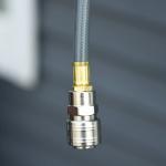 Carretel de Mangueira de Ar Comprimido Automático de 15m Conector de 1/4'' BSP com Suporte para Parede Giratório 180° Diámetro Interno 3/8'' (9,5x15 mm) Cinza