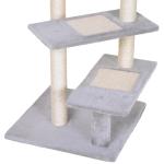 Arranhador 3 Plataformas para Arranhar 48x48x99.5 cm de Madeira coberta de Pelucía Sisal