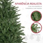 Árvore de Natal Artificial 180 cm com 310 Luzes LED 872 Ramos e Suporte de Metal Árvore Natalina para Interior Verde