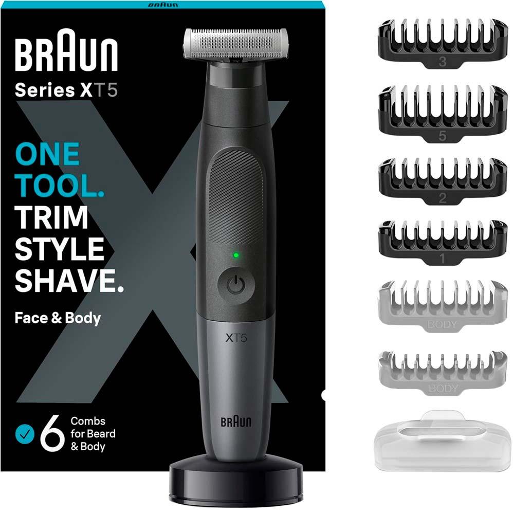 Aparador Multifunções Barba/Corporal Series XT5300 Face & Body (Preto) - BRAUN