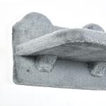 Prateleiras de Parede para Gatos 4 Peças com Rede Plataforma Semicircular Plataformas de Salto e Poste de Sisal Cinza
