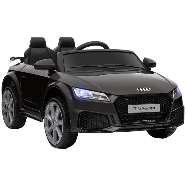 Carro Elétrico Audi TT para Crianças acima de 3 Anos com Controlo Remoto Música e Luzes Bateria 12V 102x60x44 cm Preto