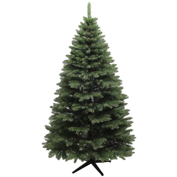 Árvore de Natal Artificial 180 cm com 1050 Ramos e Base de Aço Dobrável, Montagem Rápida, para Interior, Verde