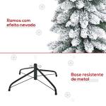 Árvore de Natal Artificial 210cm com Neve Ignífugo com 490 Ramos Verde