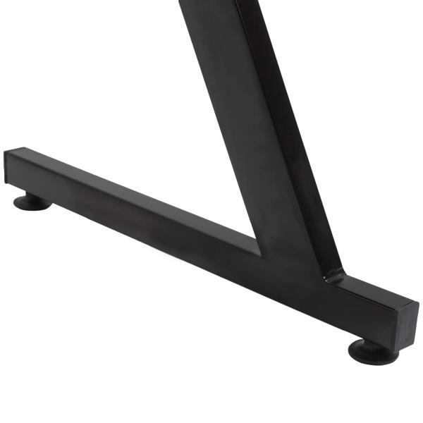 Secretária tipo gaming mesa de escritório com suporte para copos gancho e pés ajustáveis ​​120x65x74,5 cm preto